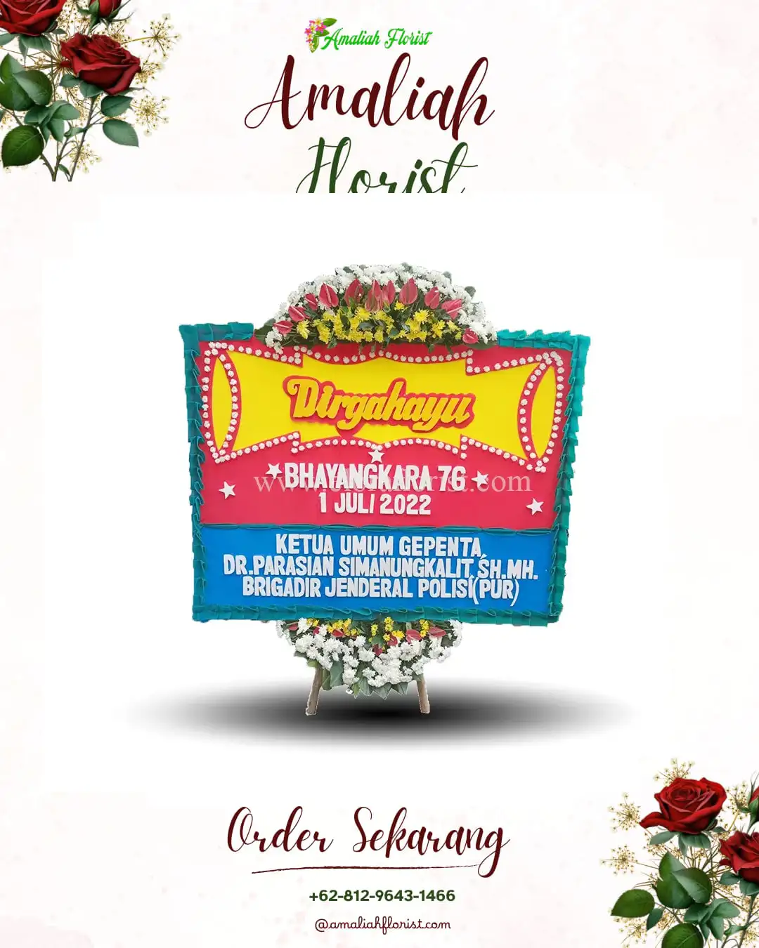 Papan Bunga HUT Ulang Tahun Pematangsiantar